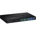 Miniatyrbild 1 av 11: TRENDnet TPE 1620WSF - Switch - L2+ - Smart - 16 x 10/100/1000 (PoE+) + 4 x Shared Gigabit SFP - rackmonterbar - PoE+ (370 W)