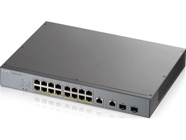 Zyxel GS1350-18HP - Switch - smart - 16 x 10/100/1000 (PoE+) + 2 x kombo for Gigabit Ethernet/Gigabit SFP - stasjonær - PoE+ (250 W)