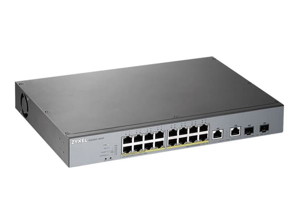 Zyxel GS1350-18HP - Switch - smart - 16 x 10/100/1000 (PoE+) + 2 x kombo for Gigabit Ethernet/Gigabit SFP - stasjonær - PoE+ (250 W)