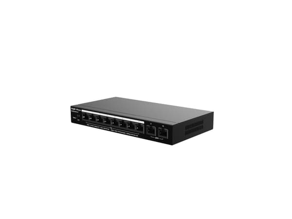 Haarukkakytkin|RUIJIE|Tyyppi L2|10x10Base-T / 100Base-TX / 1000Base-T|PoE+-liitännät 8|RG-ES210GC-LP