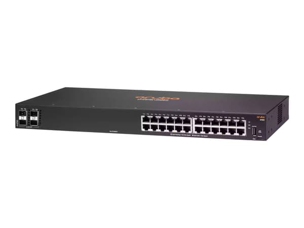 Šakotuvas Hewlett Packard (HP) Aruba 6100 JL678A 24x 10/100/1000-BASE-T ir 4x 1G/10G-SFP, 370 W PoE / PoE+
