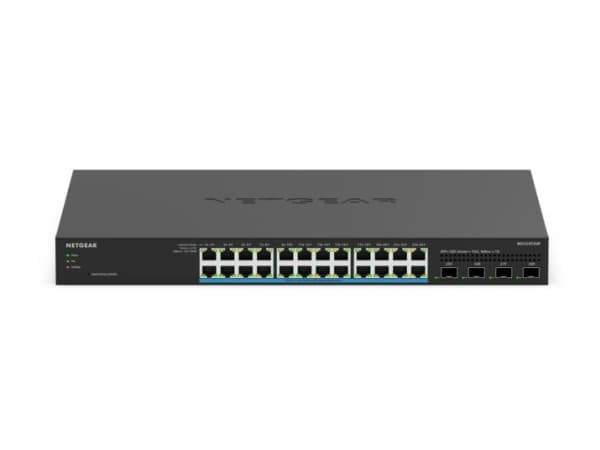 NETGEAR Smart MS324TXUP - Switch - 2+/L3 Lite - smart - 24 x 100/1000/2.5G (PoE++) + 4 x 10 Gigabit SFP+ (opplenke) - rackmonterbar, stasjonær - PoE+