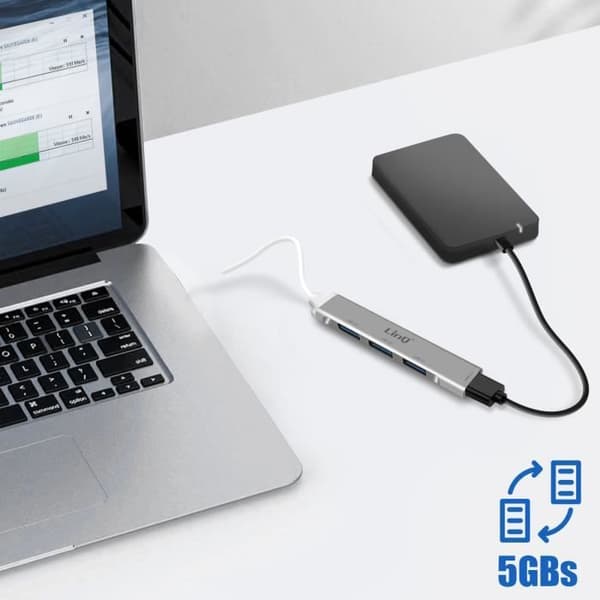 Ultrasnabb 4-ports USB HUB-adapter