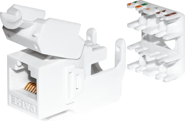NetRack keystone-moduuli RJ45 katu 6 UTP, työkaluton, valkoinen Netrack