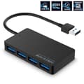 Miniatyrbild 4 av 4: USB2.0 Black 7 Port - High Speed USB Hub Flera externa portar, USB Splitter Adapter, Expander, en