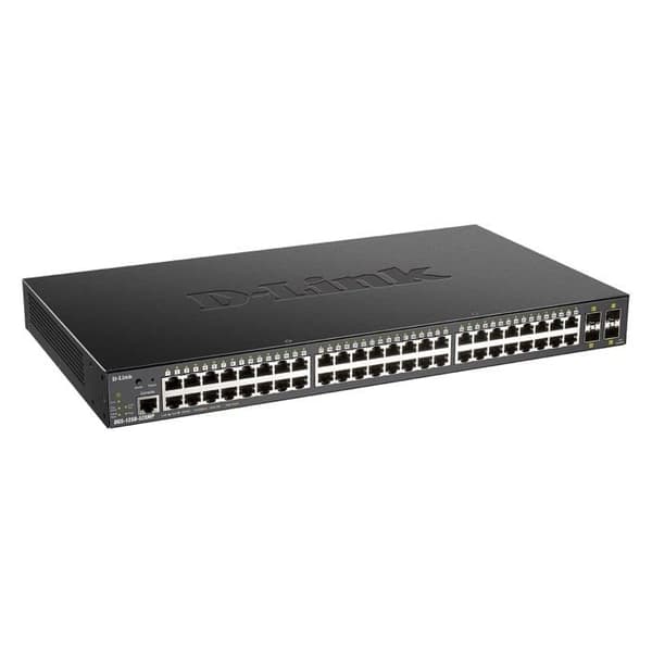 Märke D-Link modell DGS-1250-52XMP/E Hårdvarufunktioner Allmänt - Hårdvaruversion: A1 - Gränssnitt: 48 PoE-portar