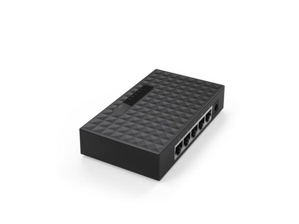 Hama 00053308, Fast Ethernet (10/100), Kan monteres på vegg Sort