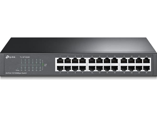 TP-Link TL-SF1024D, Ohanterad, Fast Ethernet (10/100), Rackmontering