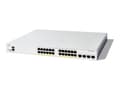 Miniatyrbilde 1 av 5: Cisco Catalyst 1300-24FP-4G - Switch - L3 - Styrt - 24 x 10/100/1000 (PoE+) + 4 x Gigabit SFP - rackmonterbar - PoE+ (370 W)