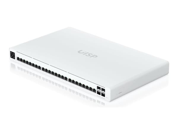 Ubiquiti UISP Professional - Switch - Styrt - 16 x 10/100/1000 (PoE) + 4 x 1 Gigabit / 10 Gigabit SFP+ + 8 x 10/100/1000 - stasjonær - PoE Hvit