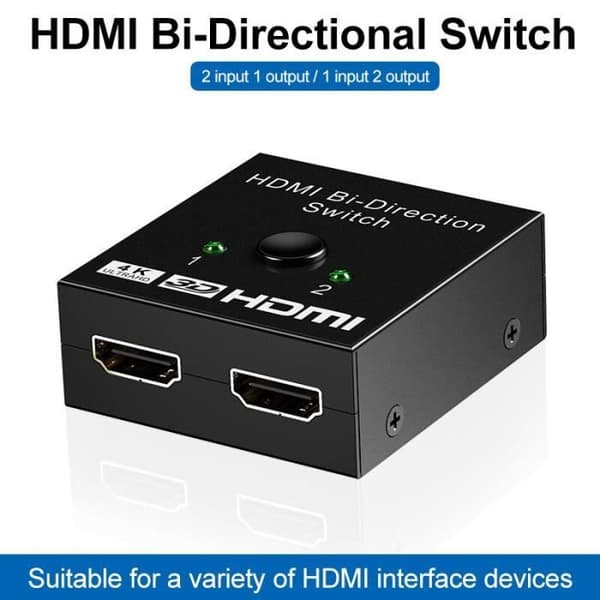 2-vägs 4K HDMI KVM splitter, 1x2-2x1 adapter, 2 i 1, för PS5-4-3 XBox TV, dator [A628EA2]