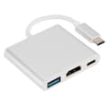 Miniatyrbild 1 av 4: Hub Adapter USB 3.1 Typ-C hane till HDMI - USB 3.0 - USB-C - WhiteHub*AS