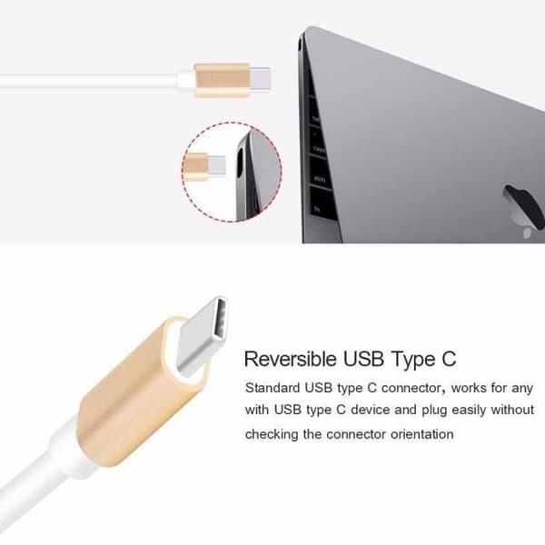 USB HDMI HUB Adapter för macbook pro GOOJODOQ USB Typ C till HDMI Hub 4K USB 3.0 med USB-C strömförsörjning Silver