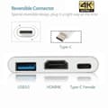 Miniatyrbild 4 av 4: Usb 3.1 Type-C Usb-C hane till usb 3.0 HDMI usb-C hona adapterkabel