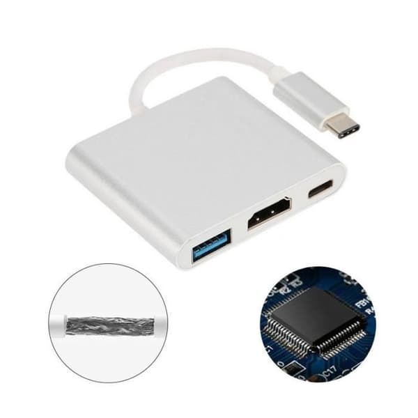 Usb 3.1 Type-C Usb-C hane till usb 3.0 HDMI usb-C hona adapterkabel