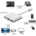Miniatyrbild 3 av 4: USB Type-C-adapter - Ej specificerad - 4K - 3 i 1 - Plug and Play - Bred kompatibilitet