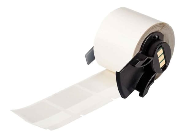 Brady - Vinyl - matt - permanent akryl-adhesiv - 101,6 mikroner - hvit, blank - 38.1 x 38.1 mm 250 etikett(er) (1 rull(er) x 250) selvlaminerende eti