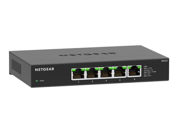 Unmanaged Ethernet Switch - Netgear - MS305-100EUS - 2,5G - 5 portar - Svart