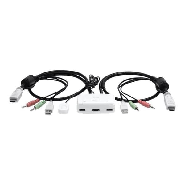 TRENDnet TK 215i Monitor-tangentbord-mus-ljudswitch 2 x KVM - Ljud 1 lokal användare stationär dator