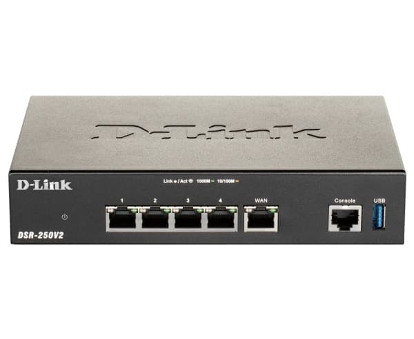 D-Link DSR-250V2 - Ruter - 4-ports svitsj - 1GbE