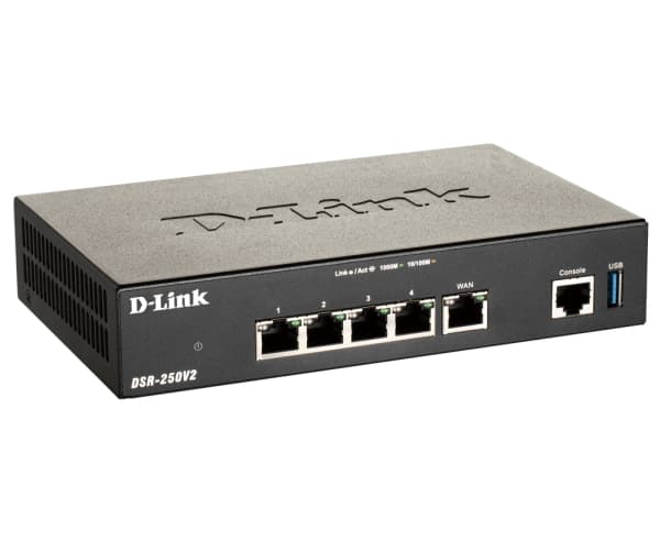 D-Link DSR-250V2 - Ruter - 4-ports svitsj - 1GbE