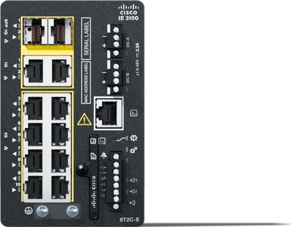 Cisco Catalyst IE3100 Rugged Series - Switch - 8 x 10/100/1000 + 2 x kombo Gigabit - DIN-skinnemonterbar