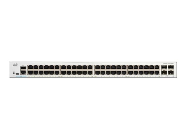 Cisco Catalyst 1300-48T-4X Managed Switch, 48 Port GE, 4x10GE SFP+, Limited Lifetime Protection (C1300-48T-4X), Managed, L2/L3, Gigabit Ethernet (10/