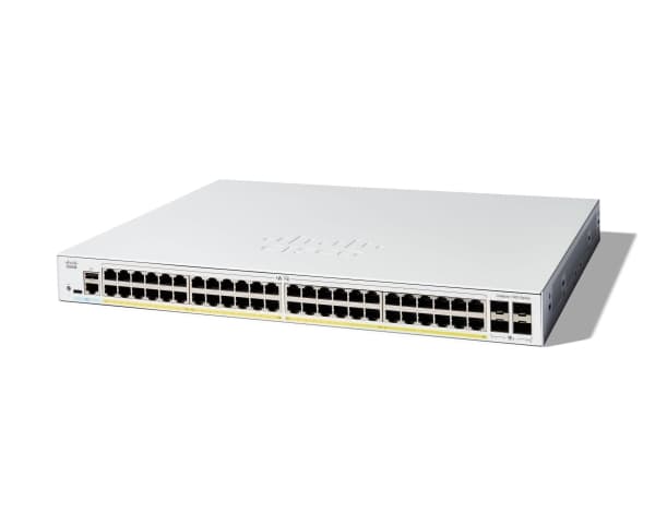 Cisco Catalyst 1300-48P-4X Managed Switch, 48 Port GE, PoE, 4x10GE SFP+, Limited Lifetime Protection (C1300-48P-4X), Managed, L2/L3, Gigabit Ethernet