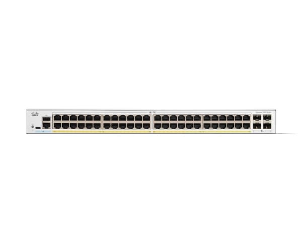Cisco Catalyst 1300-48P-4X Managed Switch, 48 Port GE, PoE, 4x10GE SFP+, Limited Lifetime Protection (C1300-48P-4X), Managed, L2/L3, Gigabit Ethernet