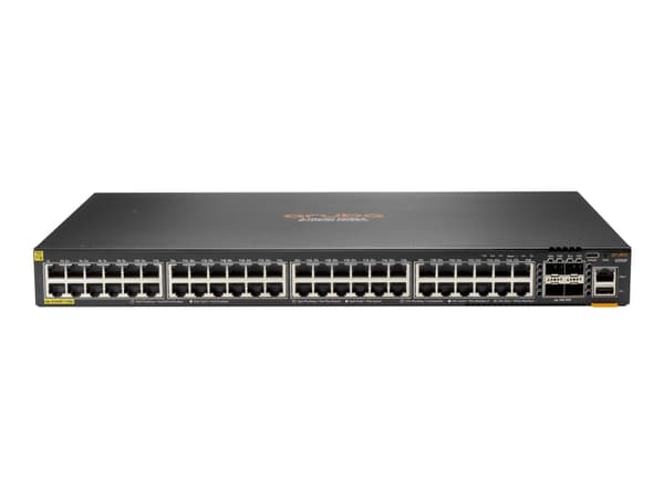 HPE Aruba 6200F 48G Class4 PoE 4SFP+ 370W Switch - Switch - Max. Stacking Distance 10 km - L3 - Styrt - 48 x 10/100/1000 (PoE+) + 4 x 1 Gigabit / 10