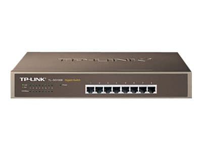 TP-Link TL-SG1008, Hallitsematon, Gigabit Ethernet (10/100/1000), Täysin kaksipuolinen, Telineasennus, 1U