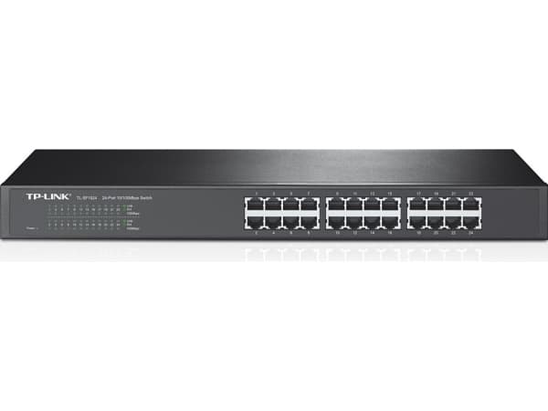 TP-Link TL-SF1024, Ohanterad, Fast Ethernet (10/100), Full duplex, Rackmontering, 1U