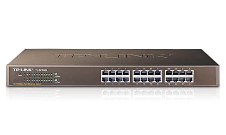 TP-Link TL-SF1024, Ohanterad, Fast Ethernet (10/100), Full duplex, Rackmontering, 1U