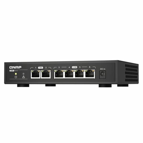 QNAP QSW-2104-2T nettverkssvitsj Uhåndtert 2.5G Ethernet (100/1000/2500) Sort