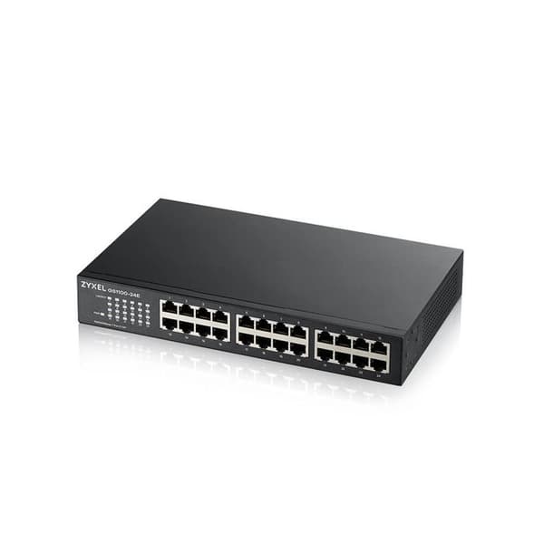 Kommuntator - Zyxel - GS1100-24E - 24 portar Gigabit Ethernet - Icke hanterad - Fläktlös