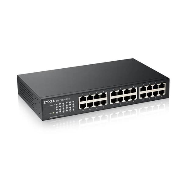 Kommuntator - Zyxel - GS1100-24E - 24 portar Gigabit Ethernet - Icke hanterad - Fläktlös