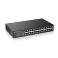 Miniatyrbild 2 av 3: Kommuntator - Zyxel - GS1100-24E - 24 portar Gigabit Ethernet - Icke hanterad - Fläktlös