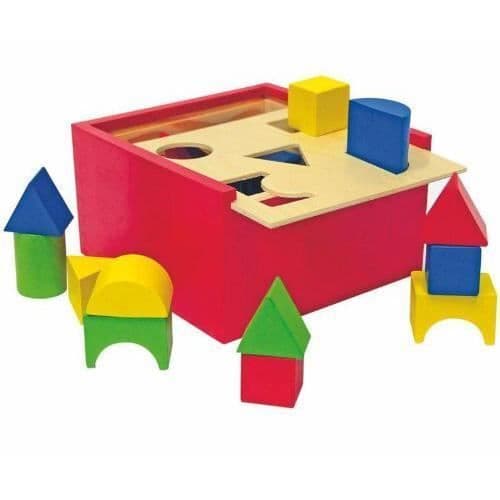 Woodyland Woodyland 102190001 - KVM SWITCH - 16 x 16 cm pedagogiska leksaker Shape Sorter Box (20 stycken)