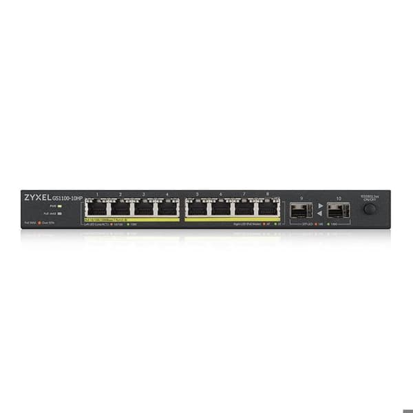 Switch ZyXEL GS1100-10HP-EU0102F Svart