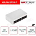 Miniatyrbild 2 av 5: Switch - Hikvision - DS-3E0505D-E - 5 portar RJ45 - Ohanterad - Plug &amp; Play