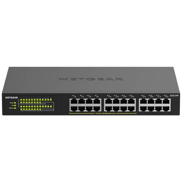 NETGEAR GS324P Switch RJ45 26 + 2 Port 1 GBit/s PoE-funktion