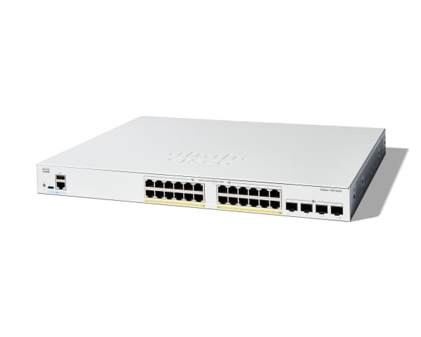 Cisco Catalyst 1300-24FP-4X - Switch - L3 - Administrerad - 24 x 10/100/1000 (PoE+) + 4 x 10 Gigabit SFP+ - rackmonterbar - PoE+ (375 W)