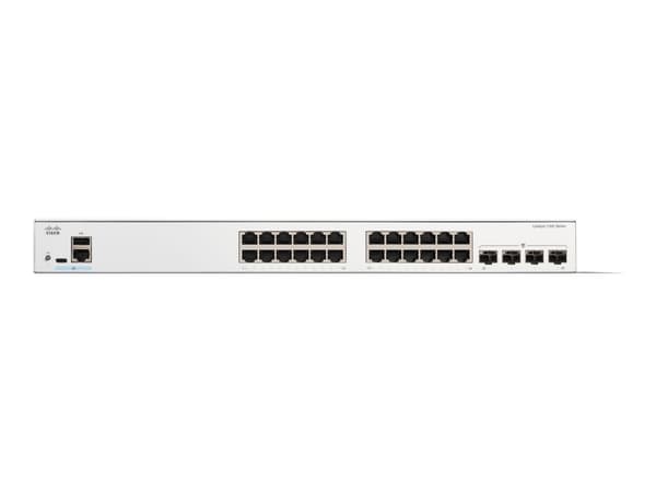 Cisco Catalyst 1200-24T-4G - Switch - L3 - smart - 24 x 10/100/1000 + 4 x Gigabit SFP - rackmonterbar
