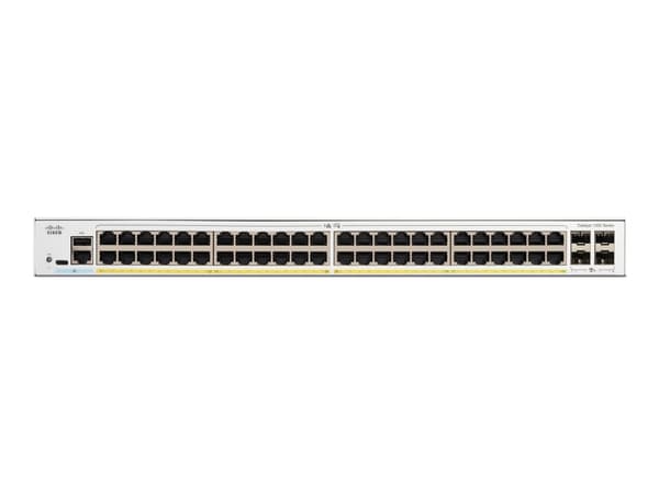Cisco Catalyst 1200-48P-4X Smart Switch, 48 Port GE, PoE, 4x10GE SFP+, Limited Lifetime Protection (C1200-48P-4X), Managed, L2/L3, Gigabit Ethernet (