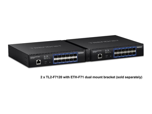 TRENDnet TL2-F7120 - Switch - Styrt - 12 x 10 Gigabit SFP+ - rackmonterbar - TAA-samsvar