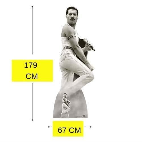 Star Cutouts CS850 - KVM SWITCH - Freddie Mercury 1985 Live Aid Figure med gratis skrivbordsställ Perfekt för