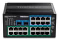 Miniatyrbilde 4 av 5: TRENDnet - Hardened Industrial - switch - 16 x 10/100/1000 (PoE+) + 8 x 10/100/1000 + 2 x 100/1000 SFP - DIN-skinnemonterbar - PoE+ (480 W) - TAA-sam