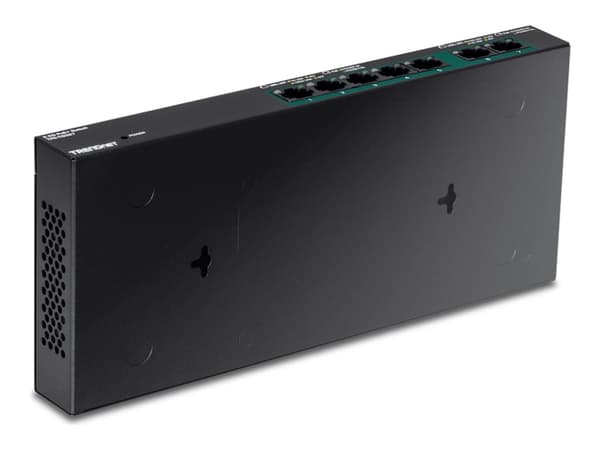 TRENDnet TPE TG327 - Switch - ikke-styrt - 5 x 10/100/1000 (PoE+) + 2 x 10/100/1000/2.5G (PoE+) - veggmonterbar - PoE+ (70 W) - TAA-samsvar