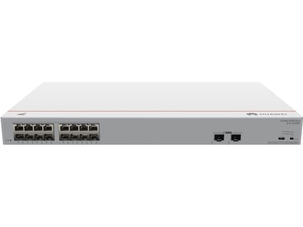 Huawei eKitEngine S110 Series S110-16LP2SR - Switch - 2 x Gigabit SFP + 16 x 10/100/1000 - stasjonær, rackmonterbar, veggmonterbar - PoE+ (124 W)