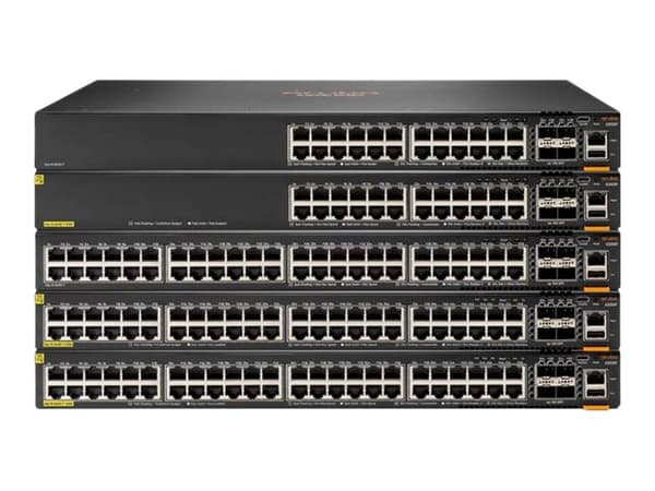 HPE Aruba 6200M 24G 4SFP+ Switch - Switch - Max. Stacking Distance 10 km - L3 - Styrt - 24 x 10/100/1000 + 4 x 1 Gigabit / 10 Gigabit SFP+ (opplink /